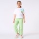 Girl  Solid Trousers & Pants green