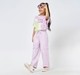 Girl  Solid Trousers & Pants lilac