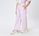 Girl  Solid Trousers & Pants lilac