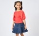 Girl  Embroidered T-Shirt red
