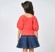 Girl  Embroidered T-Shirt red