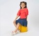 Girl  Embroidered T-Shirt red