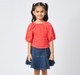 Girl  Embroidered T-Shirt red