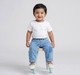 Infant Boys Light Wash Patchwork Denim Jeans