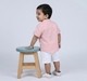 Infant Boys Pink Mandarin Collar Shirt with Sea Life Embroidery