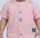 Infant Boys Pink Mandarin Collar Shirt with Sea Life Embroidery