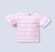 Infant Girls  DENIM DUNGAREE DRESS & RIB TEE  MULTI