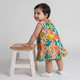 Infant Girls Citrus Fruit Print Ruffle Hem Dress