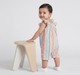 Infant Girls Rainbow Striped Ruffle Sleeve Romper