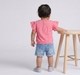 Infant Girls Pink "Collect Memories" Ruffle Sleeve T-Shirt