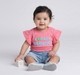 Infant Girls Pink "Collect Memories" Ruffle Sleeve T-Shirt