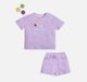 infant unisex top & bottom set purple