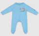 Unisex Baby Long-Sleeve Full-Length Footed Sleepsuit Pack (2-Piece) – Sky Blue & Yellow Geometric Print Mix