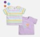 Infant Unisex Pack of 2 Half Sleeve Tees Multicolor