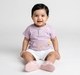 Infant Unisex Lilac "Super Star" Henley T-Shirt with Textured Pocket