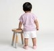 Infant Unisex Lilac "Super Star" Henley T-Shirt with Textured Pocket