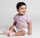 Infant Unisex Lilac "Super Star" Henley T-Shirt with Textured Pocket