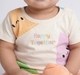 Infant Unisex Cream "Happy Together" Shape Character T-Shirt