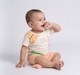Infant Unisex Cream "Happy Together" Shape Character T-Shirt