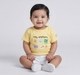 Infant Unisex Yellow "Tiny Emotions" Shape Graphic T-Shirt