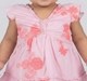 Infant Girls Pink Floral Embroidered Ruffle Dress with Bloomers