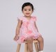 Infant Girls Pink Floral Embroidered Ruffle Dress with Bloomers
