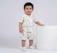 Toddler Boy's Tropical Beach Print Button-Down Shirt and Shorts Set