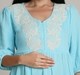 Ed-a-Mamma Embroidered Maternity Dress - Blue