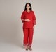 Ed-a-Mamma Embroidered Maternity Co-ord set with Embroidery - Red