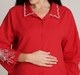 Ed-a-Mamma Embroidered Maternity Co-ord set with Embroidery - Red