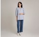 Ed-a-Mamma Materinity Stripe Top with Lurex -Blue/White