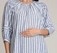 Ed-a-Mamma Materinity Stripe Top with Lurex -Blue/White