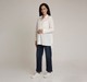 Ed-a-Mamma Maternity Shirt with embroidery detailing at pocket-White