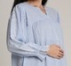 Ed-a-Mamma Maternity Top with Embroidery details on Sleeve-Blue