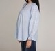 Ed-a-Mamma Maternity Top with Embroidery details on Sleeve-Blue