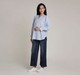 Ed-a-Mamma Maternity Top with Embroidery details on Sleeve-Blue