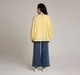Ed-a-Mamma Maternity Shirt with allover schiffli embroidered-Yellow