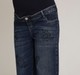 Ed-a-Mamma Floral Stickon Stud Maternity Jean -Dk Blue