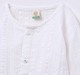 Ed-a-Mamma Infant Boys White Cotton Textured Romper with Front Button Closure