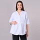 Maternity Clothing  Top Solid White/Blue