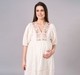 Maternity Clothing  Dress Solid Off-White