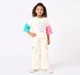 Girls Cream Active Graphic T-Shirt & Cargo Pants Set
