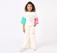 Girls Cream Active Graphic T-Shirt & Cargo Pants Set
