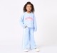 Girls Light Blue Winning Print Sweatshirt & Pants Co-ord Set