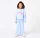 Girls Light Blue Winning Print Sweatshirt & Pants Co-ord Set