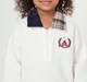Girls White Half-Zip Sweatshirt & Patchwork Plaid Skirt Co-ord Set
