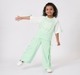 Girls Mint Green & White '35' Textured Graphic Short Sleeve Loungewear Set