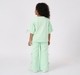 Girls Mint Green & White '35' Textured Graphic Short Sleeve Loungewear Set