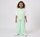 Girls Mint Green & White '35' Textured Graphic Short Sleeve Loungewear Set