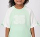 Girls Mint Green & White '35' Textured Graphic Short Sleeve Loungewear Set